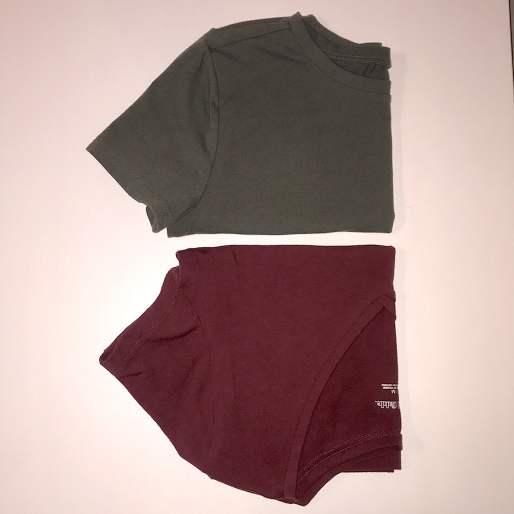 Wild Fable - Short-Sleeve Crop Tops, Set of 2